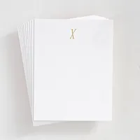 Foil St. Agnes Monogram Stationery Set