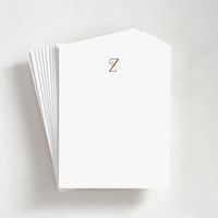 Foil St. Agnes Monogram Z Stationery Set