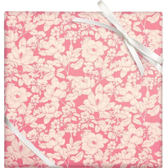 Floral Vienna Roses Wrapping Paper Black