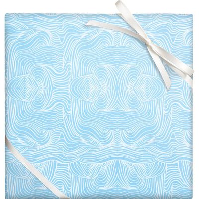 Blue Wave Stone Wrapping Paper