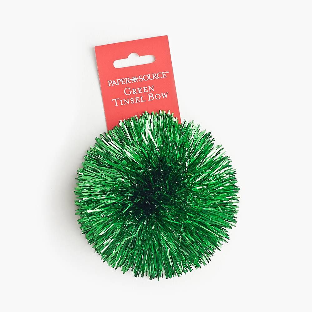 Green Tinsel Bow