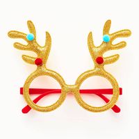 Gold Reindeer Glasses