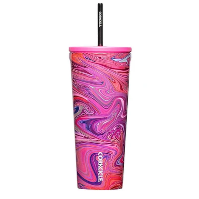 Corkcicle Pink Marbled Cold Cup