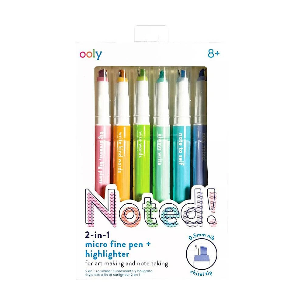 Noted! 2-in-1 Micro Fine Tip Pens & Highlighters