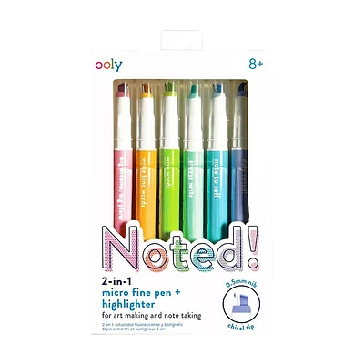 Noted! 2-in-1 Micro Fine Tip Pens & Highlighters