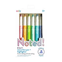 Noted! 2-in-1 Micro Fine Tip Pens & Highlighters