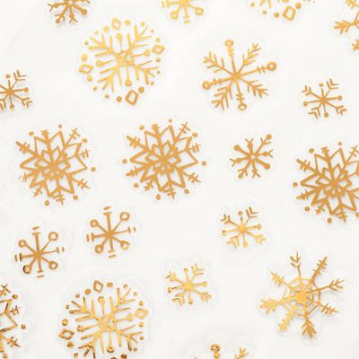 Gold Snowflake Stickers