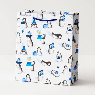 Hanukkah Penguins Gift Bag