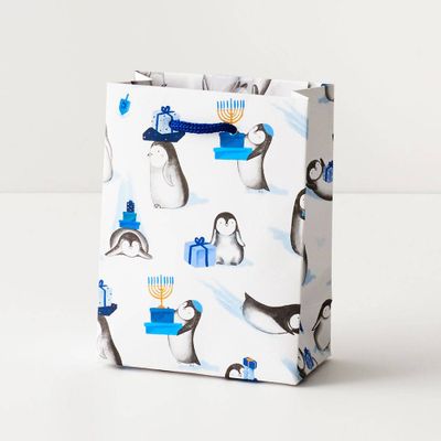 Hannukah Penguins Small Gift Bag