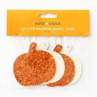 Glitter Pumpkin Halloween Hang Tags