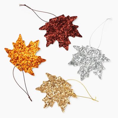 Glitter Leaves Gift Tags