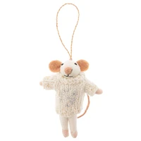 Mouse with Snowflake Sweater Ornament