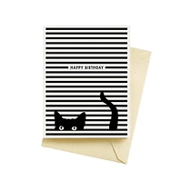 Cat Stripes Birthday Card