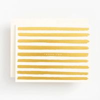 Gold Foil Stripes Thank You Card