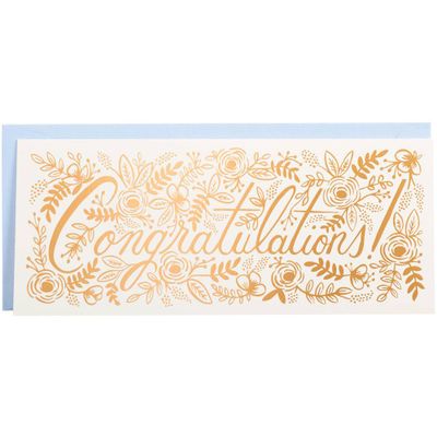 Copper Foil Congratulations Card