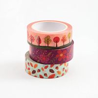 Fall Trees, Flowers and Leaves Washi Set