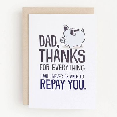Repay You Father's Day Card
