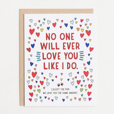 Love You The Same Amount Greeting Card