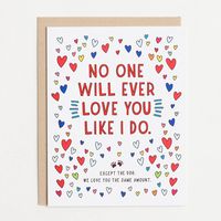 Love You The Same Amount Greeting Card