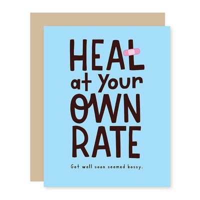 Heal At Your Own Rate Card