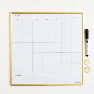 Framed Dry Erase Calendar