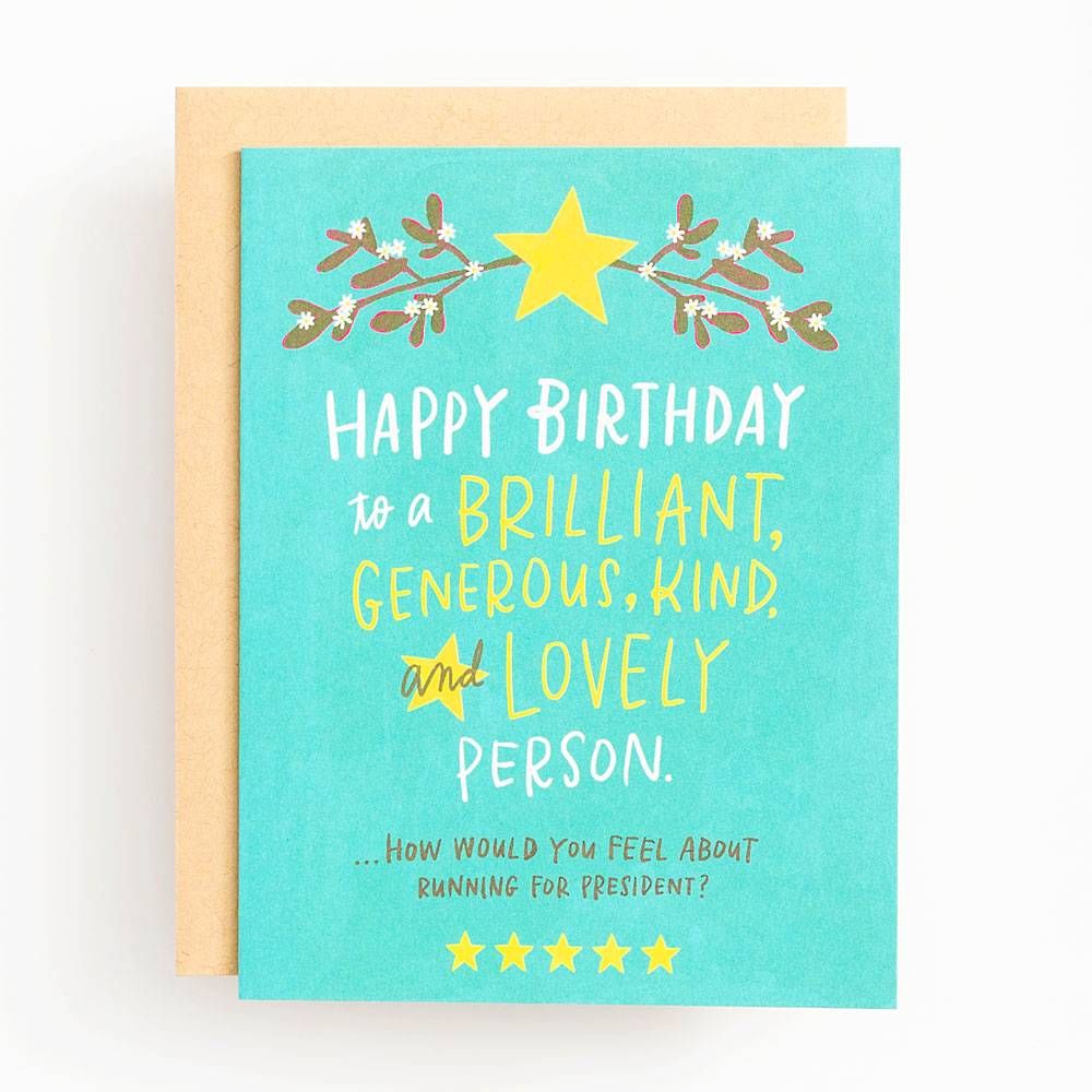 Brilliant, Generous, Kind, Lovely Birthday Card