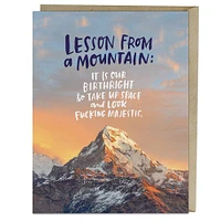 Lesson From A Mountain Card