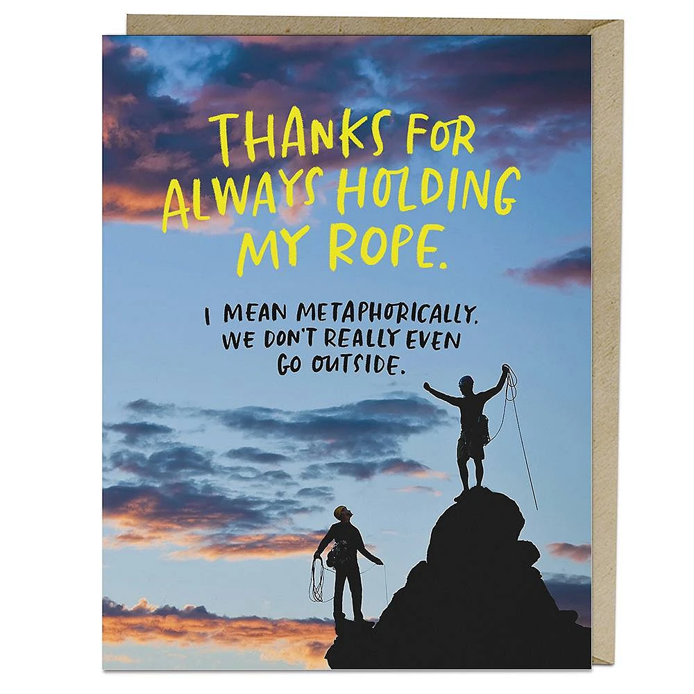 Holding My Rope Greeting Card