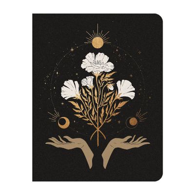 Black Celestial Flowers Journal