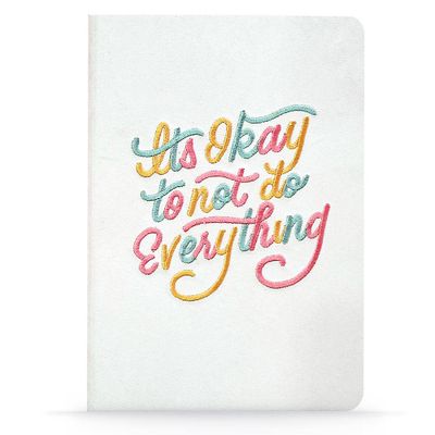 Okay To Not Do Everything Embroidered Journal