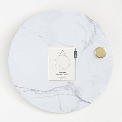 Round Marble Dry Erase Board