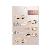 Gold Hair Snap Clips