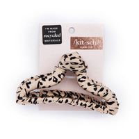 Leopard Satin Claw Clip