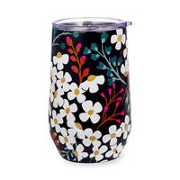 Fall Floral Wine Tumbler