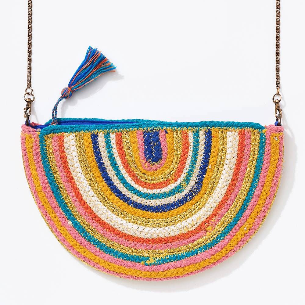 Rainbow Half Moon Bag