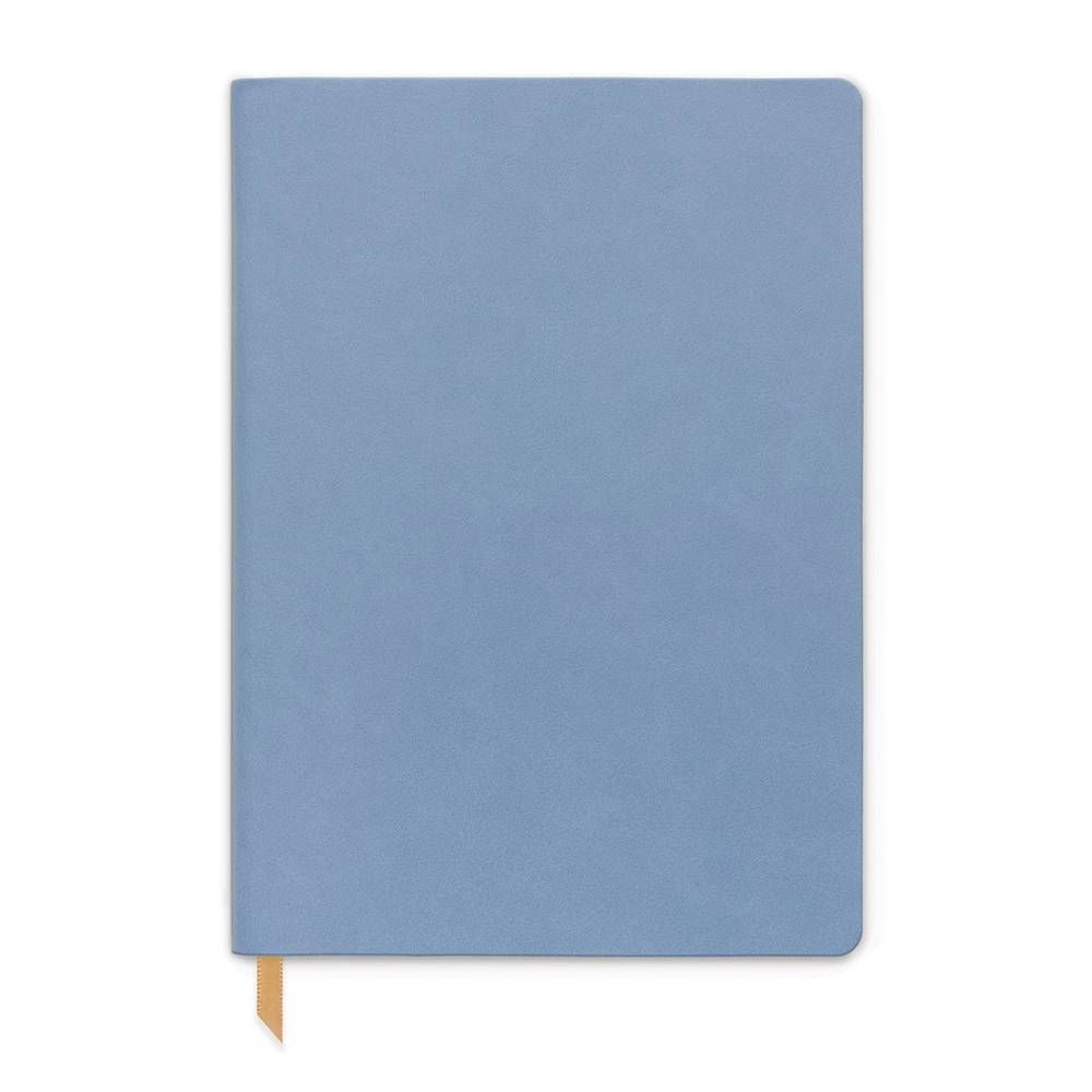 Blue Vegan Suede Journal