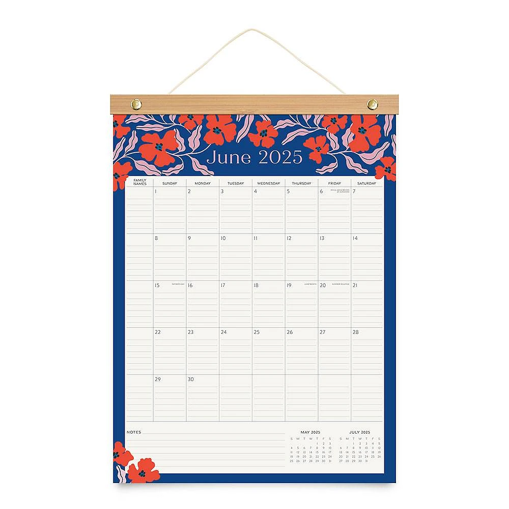 2024-2025 Paper Source Botanical Family Wall Calendar