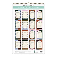 2024-2025 Paper Source Modern Tall Wall Calendar