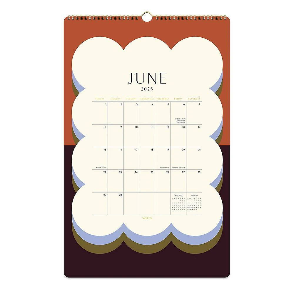 2024-2025 Paper Source Modern Tall Wall Calendar