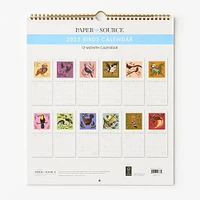 2025 Paper Source Birds Wall Calendar