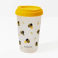 Buzzy Bees Glass Coffee Tumbler