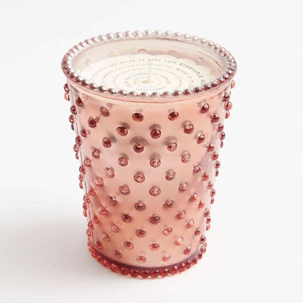 Rose Gold Hobnail Candle