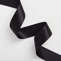 1.5" Wide Black Satin Ribbon