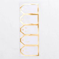 Gold Foil Border Adhesive Labels