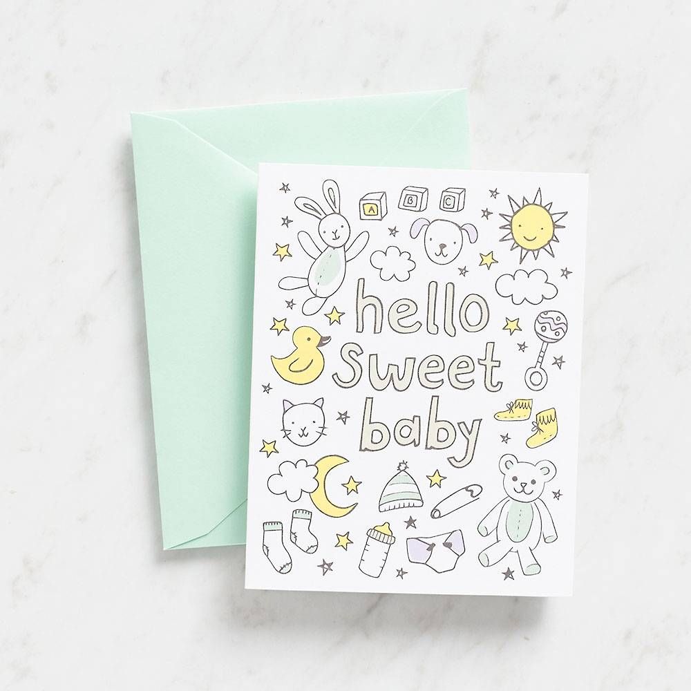 Hello Sweet Baby Card