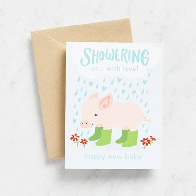 Showering You With Love Baby Card