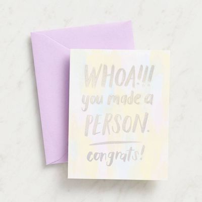 Whoa You Made a Person Baby Card