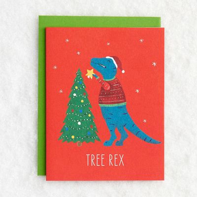 Tree Rex Christmas Card