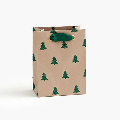 Green Glitter Tree Small Bag