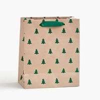 Green Glitter Tree Medium Bag